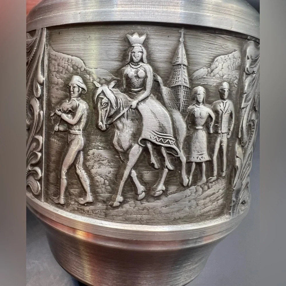 Norsk- Pewter, four sided vase-7 inches‎ tall, Made in Norway